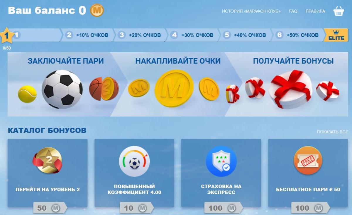 марафон бонусы