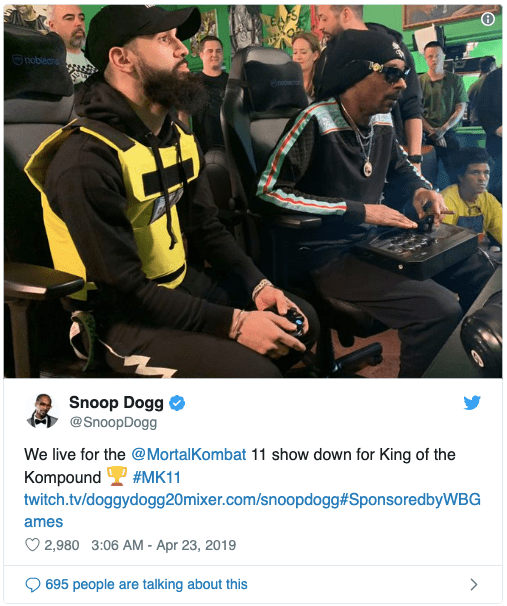 Snoop Dogg провел турнир по Mortal Kombat 11