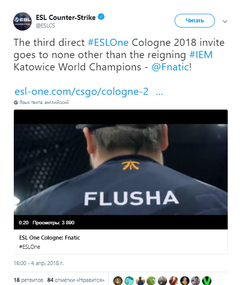 fnatic, esl one, esl one cologne 2018, esl one cologne