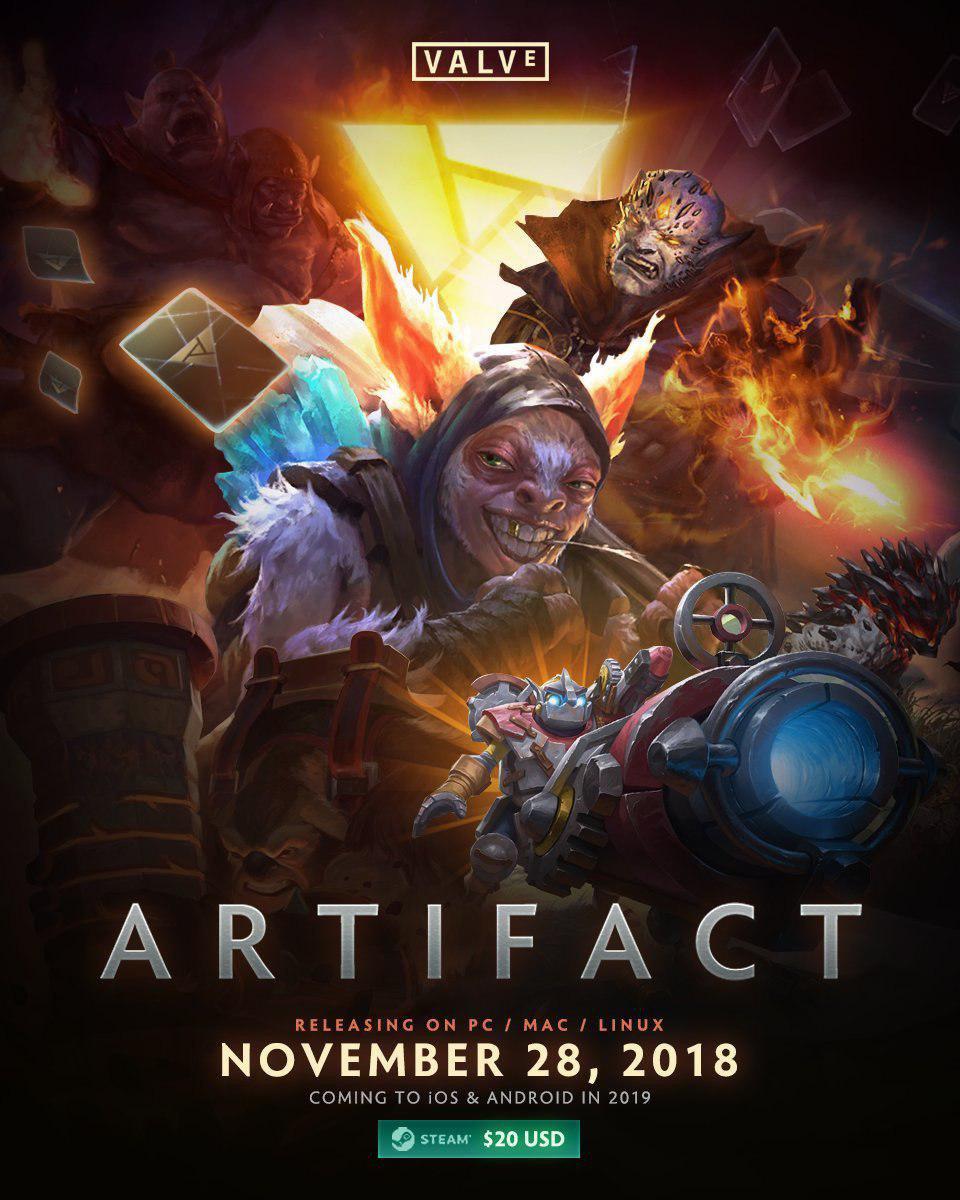 artifact, карточная игра от valve, когда будет artifact, карточная игра artifact